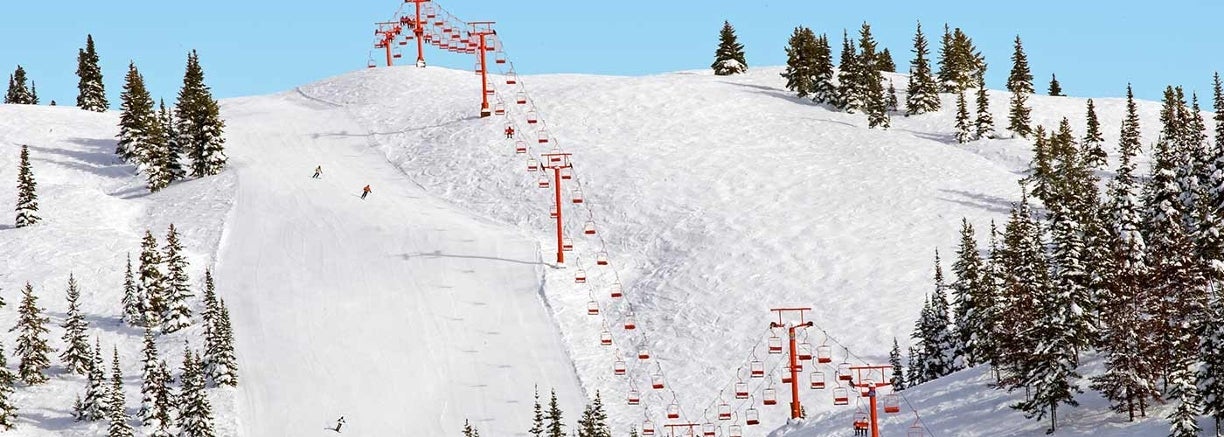 Downhill Skiing powder snow at Manning Park